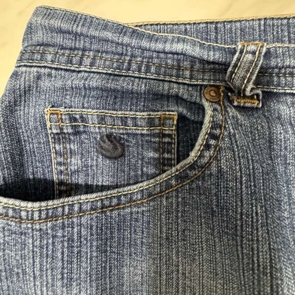 Gloria Vanderbilt Blue Jeans Denim High Rise Sz 12 Straight Leg Pre Washed Look - Picture 3 of 16